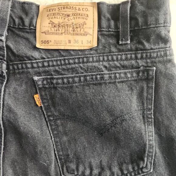 R23 Levi's 505 black cut-off shorts, unisex - Picture 3 of 6